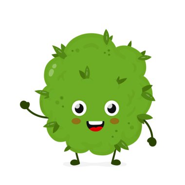 Komik gülümseyen mutlu esrar otu 