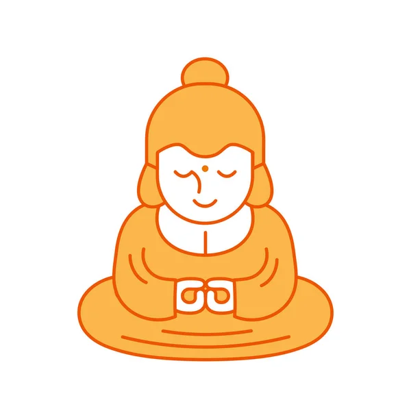 Buddha e loto sacro religioso — Vettoriale Stock