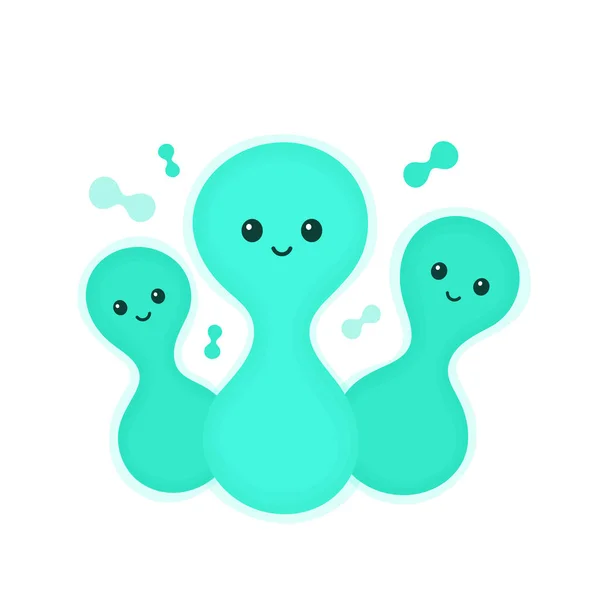 Cute funny happy smiling cute green — Stock Vector