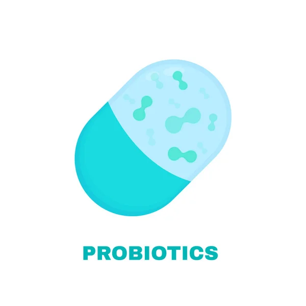 İyi probiyotik bakteri mikroorganizma Lactobacilli — Stok Vektör