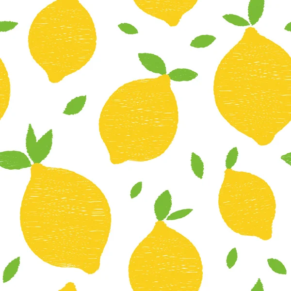 Frash Zitronen moderne Schönheit nahtlos — Stockvektor