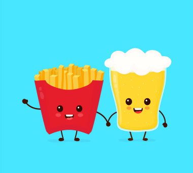 Mutlu gülümseyen komik şirin cam