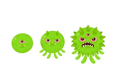 Superbug mutasyon virüs. Vektör 