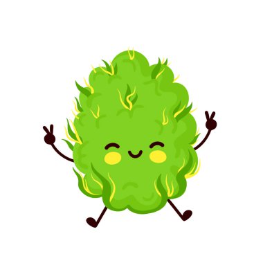 Şirin komik gülümseyen mutlu esrar 