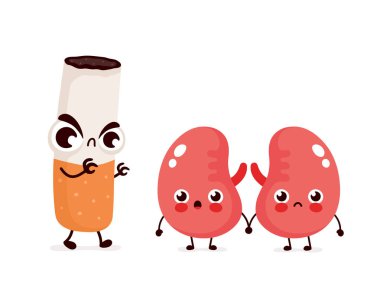 Kızgın korkunç sigara böbrekler karakter öldürmek