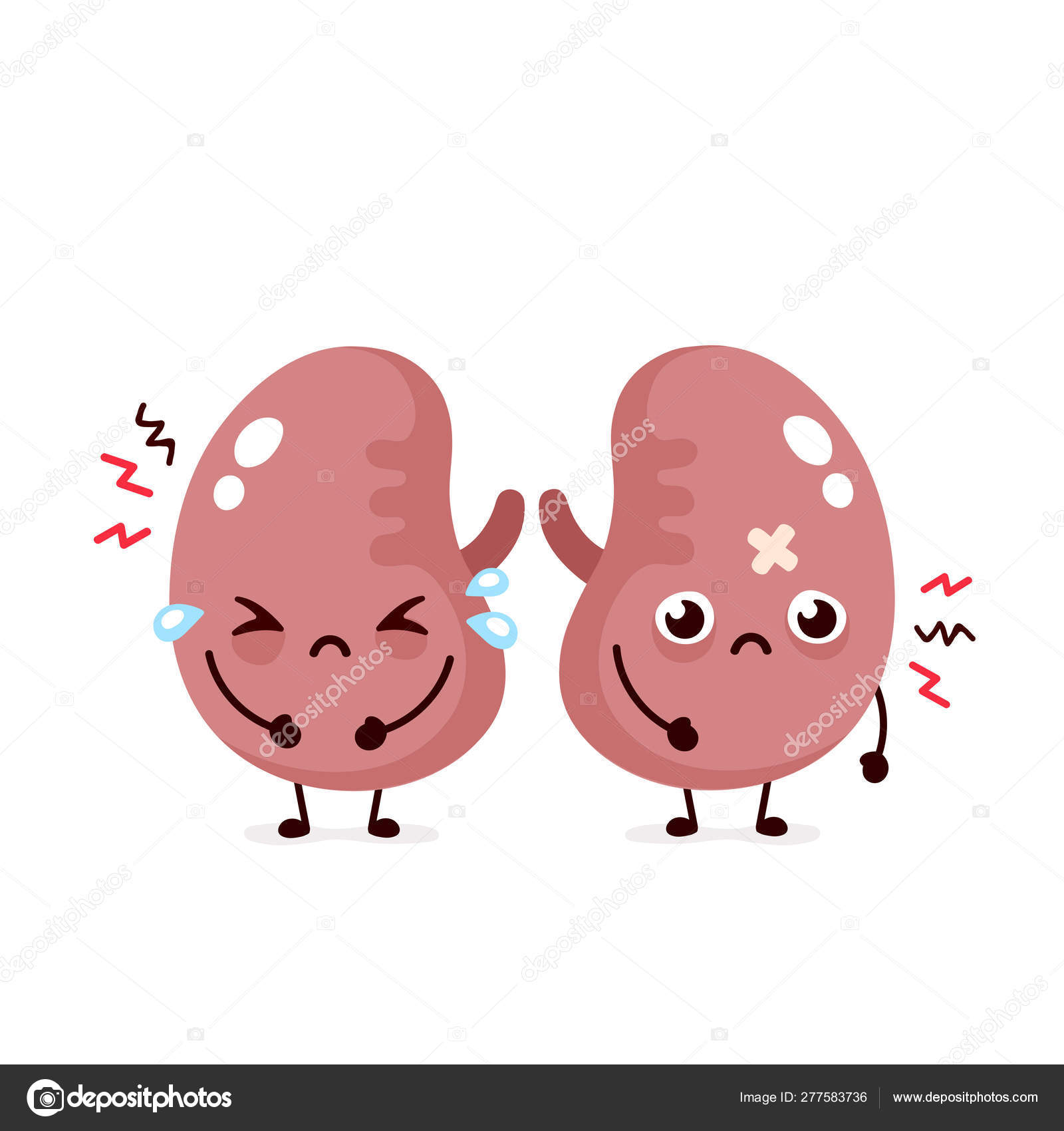 Sad suffering sick cute kidneys character Stock Vector Image by ©Kahovsky #277583736 Sad suffering sick cute kidneys character Stock Vector Image by ©Kahovsky #277583736