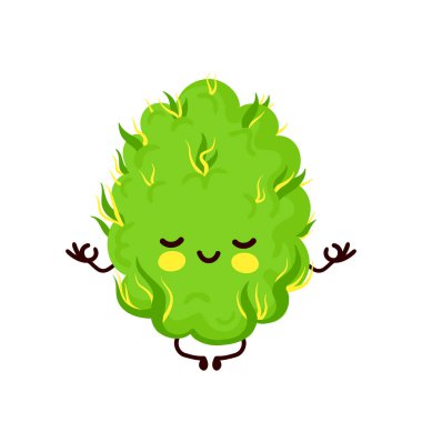 Şirin komik gülümseyen mutlu esrar 