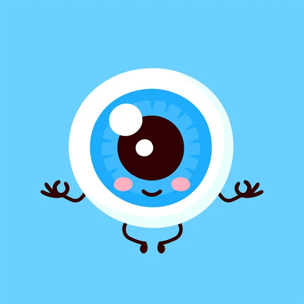 Strong cute healthy happy human eyeball — Stock Vector