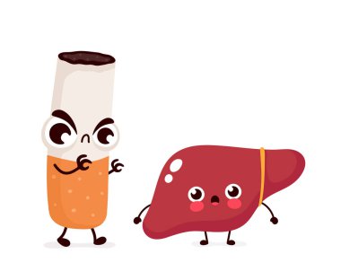 Kızgın korkunç sigara karaciğer karakteri öldürmek