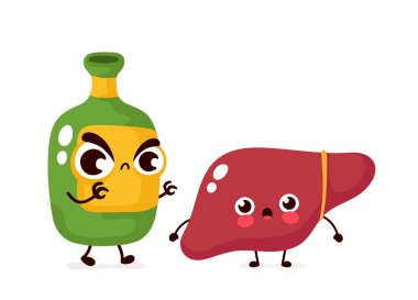 Kızgın korkutucu alkol şişesi karaciğer öldürmek