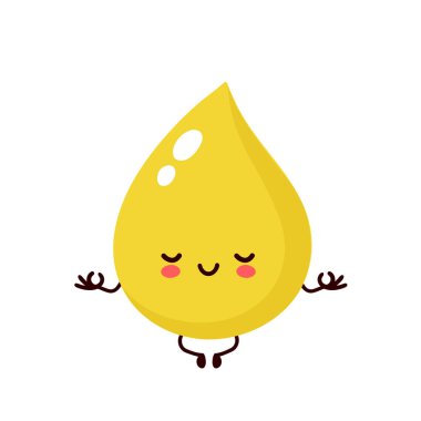 Sevimli mutlu gülümseyen idrar damla 