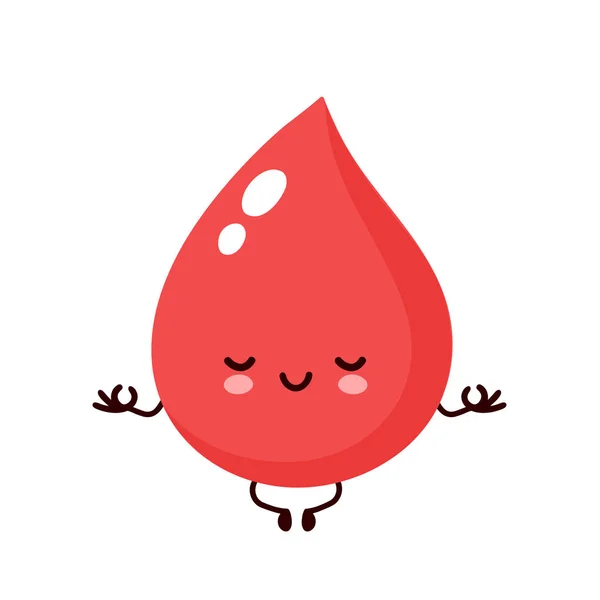 Lindo feliz sonrisa gota de sangre — Vector de stock