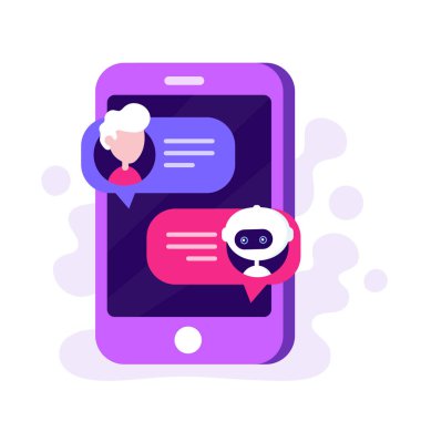 Sevimli sohbet bot adam kişi ile sohbet