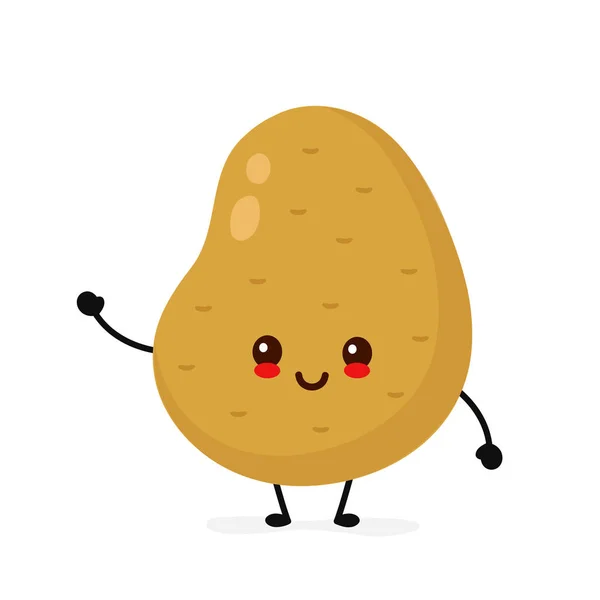 Potato Cute Anime Humanized Smiling Cartoon Vegetable Food Character ...