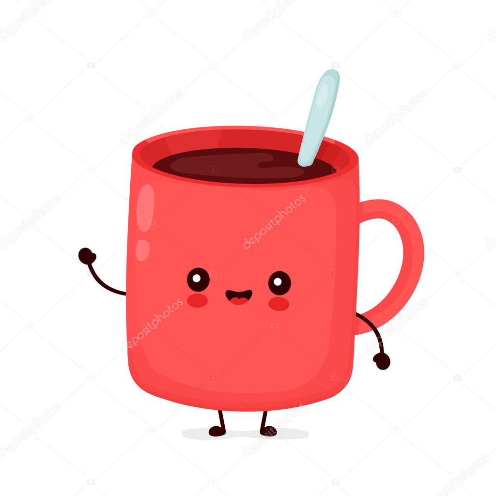 Cute happy funny coffee mug