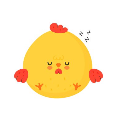 Şirin, komik tavuk siki. Vektör 