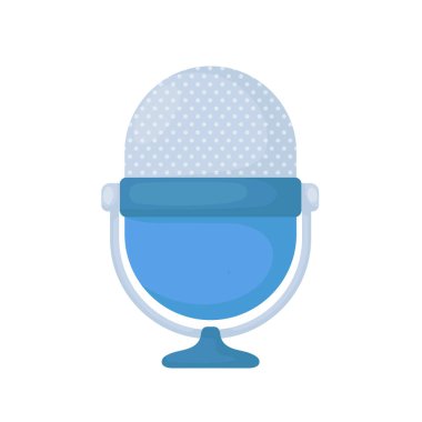 Vektör karikatür mikrofon illüstrasyon simgesi tasarımı