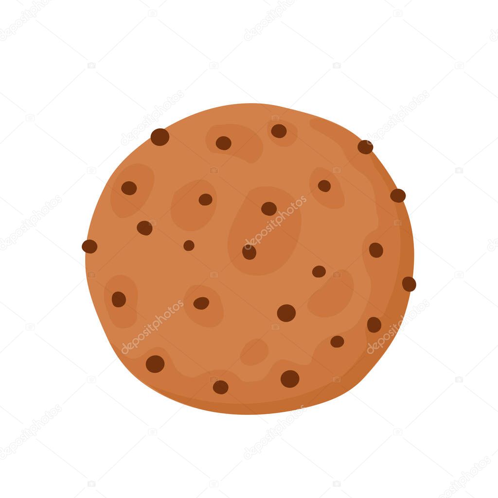 Vector cartoon cookie illustration icon design. Isolated on white background