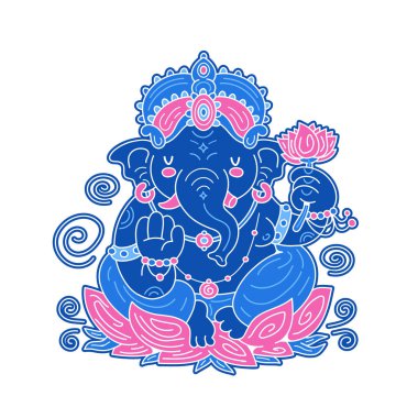 Mutlu Ganesh Chaturthi kart konsepti