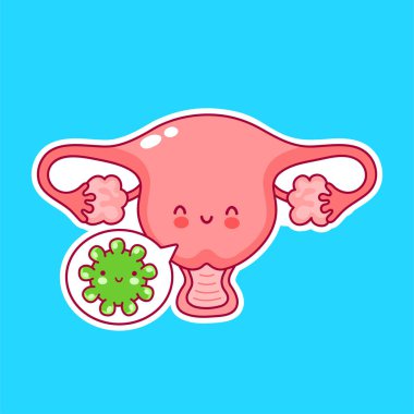 Âdet kanı taşıyan tatlı, mutlu bir kadın rahmi.