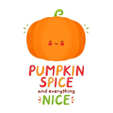 Sevimli mutlu komik balkabağı kartı