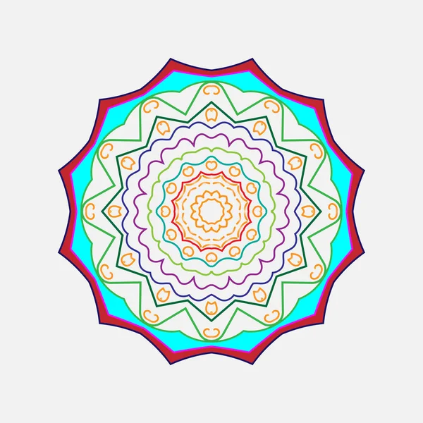 mandala rengarenk süsü, vektör çizimi