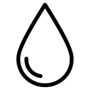 Basit Özet Su Düşürme Grafik Elementi Siyah Simge İzole Tasarımı