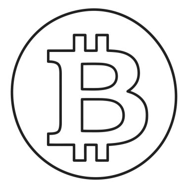 Bir Çember Simgesi Şeklinde Basit Bitcoin Sembol ParasıName