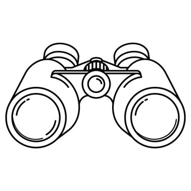 Basit Satır Sanat Dürbünleri Keşif ve Gözlem Simgesi Ana Hattı