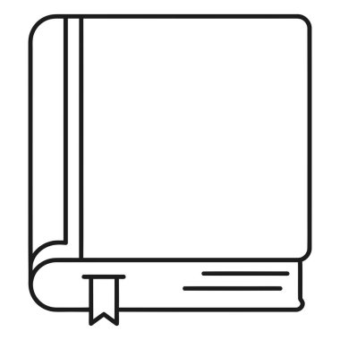 Eğitim ve Bilgi İçin Minimalist Çizgi Sanat Kitabı İllüstrasyonu