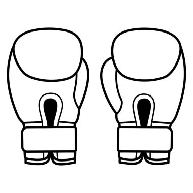 Basit Çizgi Sanatı Boks Eldiveni Spor Malzemeleri Çizimi