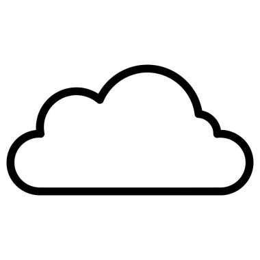 Basit Hava Durumu Bulutu Sembol Tasarım Elementi Grafiği