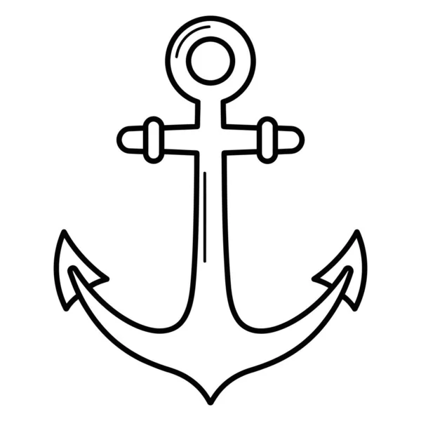Basit Dış Hatlar Denizcilik İllüstrasyon Sembolü Denizcilik Seyrüsefer Elemanı