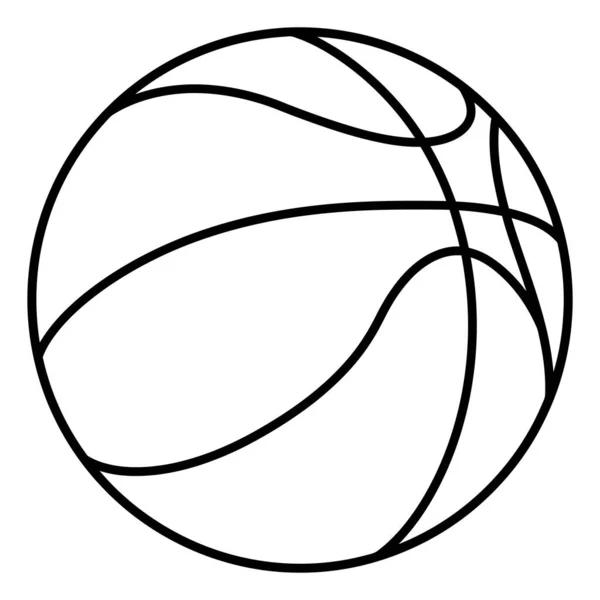 Basit Çizgi Sanatı Stili Basketbol Topu Şekli Grafik Çizim