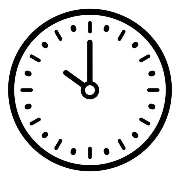 Basit Satır Biçimli Yuvarlak Duvar Saati Saat 10 'da