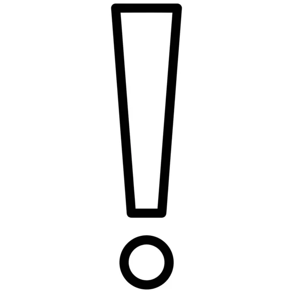 Basit Özet Ünlem İşareti İnce Satır Simgesi Simgesi