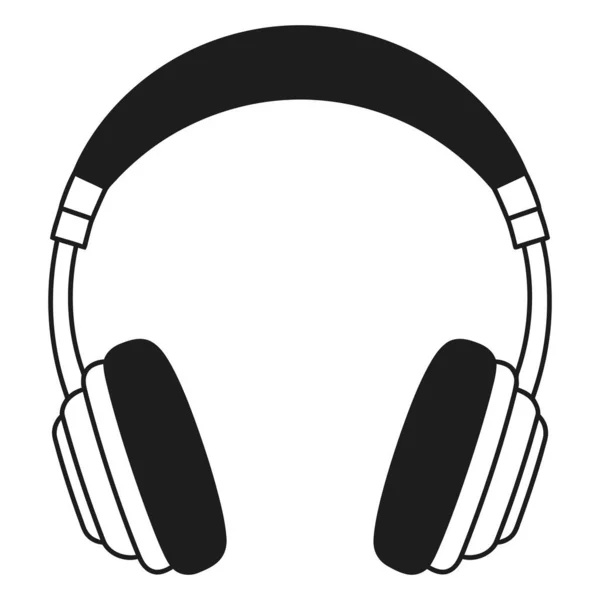 Basit Satır Sanatı Siyah ve Beyaz Kulaklık Ses Aygıtı ResimleriComment