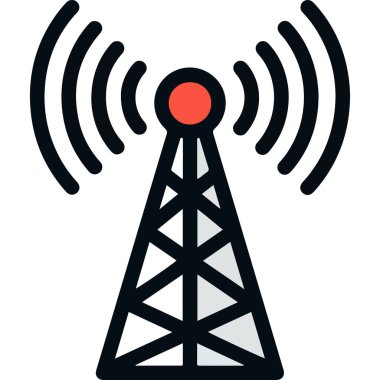 Minimalist Satır İletişimi Anten Kulesi İletim Grafik Element Simgesi