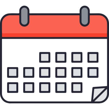 Basit Taslak Takvim Tarihi Randevusu Zamanlama Düzenleyici Düz Simge Tasarımı