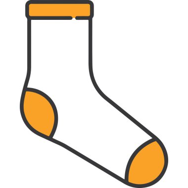 Basit Çizim Sıcak Çorap Giysileri Moda Aksesuar İllüstrasyonu