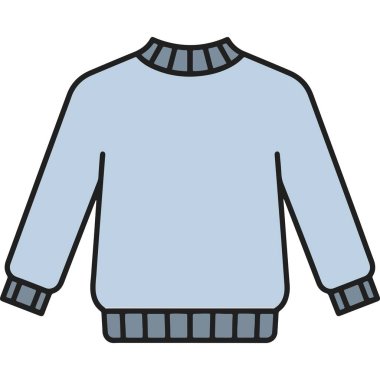 Düz Çizgili Sanat Süveteri Giysi Moda Kıyafet Tasarımı Çizimi