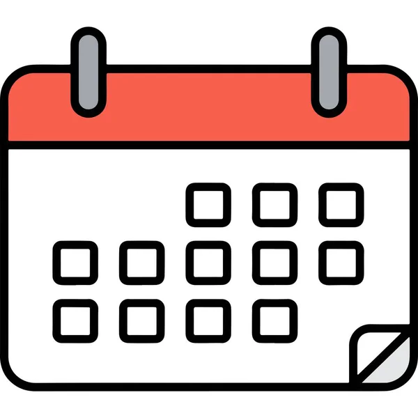 Düz Satır Ayrıntılı Takvim Zamanlaması Düzenleyici Randevu Planlama Simgesi