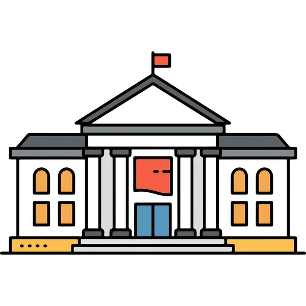 Düz Stil Ayrıntılı Hükümet İnşaat Enstitüsü Adliye Binası Mimarisi