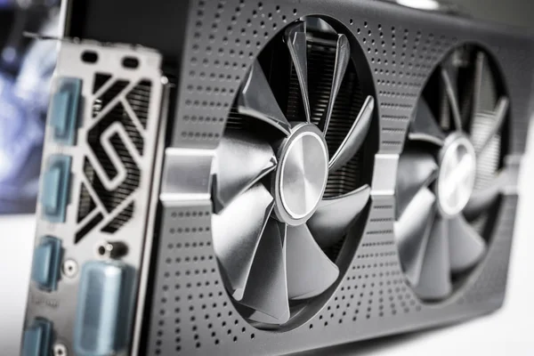 Professionelle PC-Gaming-Grafikkarte gpu aus nächster Nähe — Stockfoto