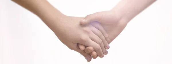 Young Couple Holding Hands Closeup. — Stock Photo, Image