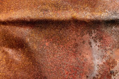Eski Metal Paslı Grunge Arka Plan. Korozyon Oksitlenmiş Demir Doku Yüzeyi.