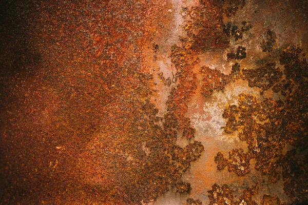 Régi rozsdás vörös fém korrózió oxidált textúra Surface. Rozsdás Iron grunge absztrakt háttér. — Stock Fotó