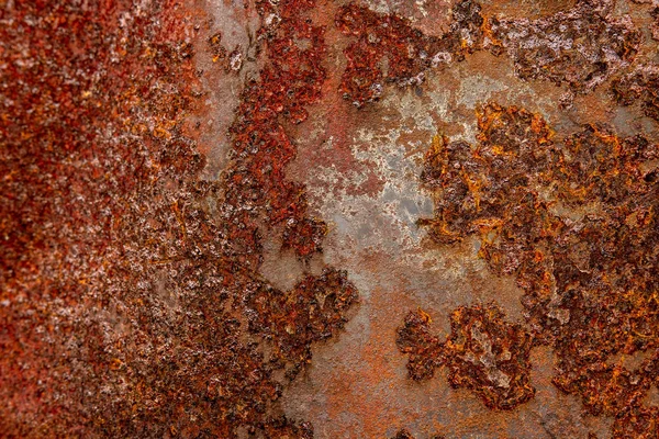 Paslı Korozyon Oksitlenmiş Demir Doku Yüzeyi. Eski Metal Paslı Grunge Soyut Arka Plan.