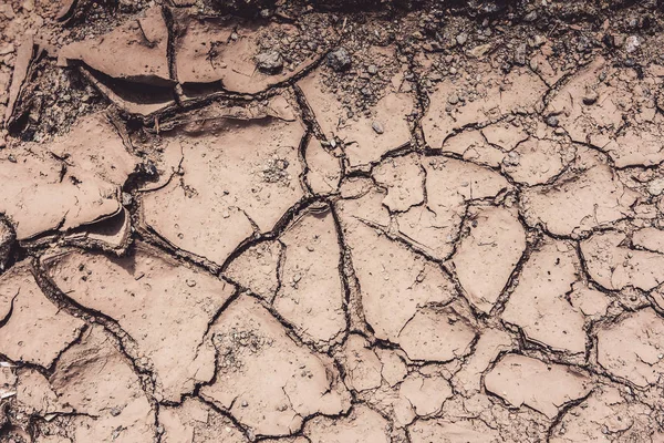 พื้นหลังและเนื้อเยื่อของดินแห้งแตก — ภาพถ่ายสต็อก