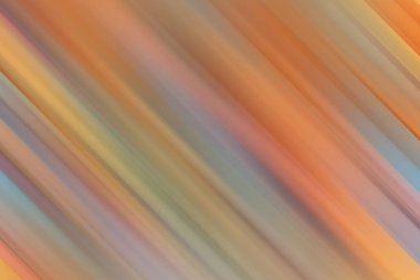 Bu soyut görüntü, turuncu, sarı, mavi ve pembe harmanlanmış çapraz bulanık çizgiler içererek yumuşak ve rüya gibi bir etki yaratıyor. Canlı ve modern bir arka plan..